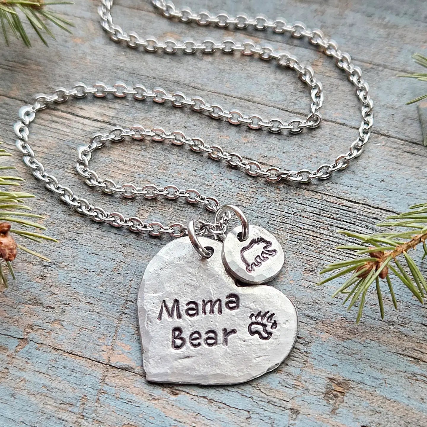 HandStamped 18" Pewter Necklace