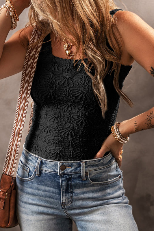 Floral Square Tank
