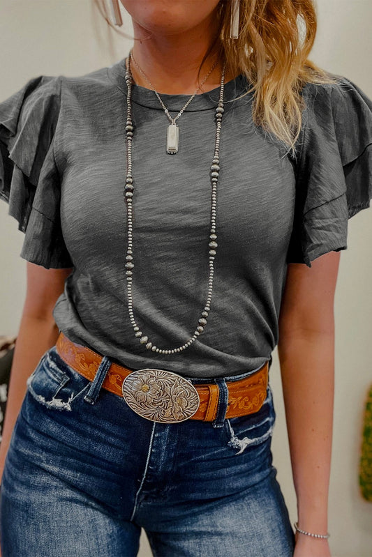 Ruffle Ladies Top