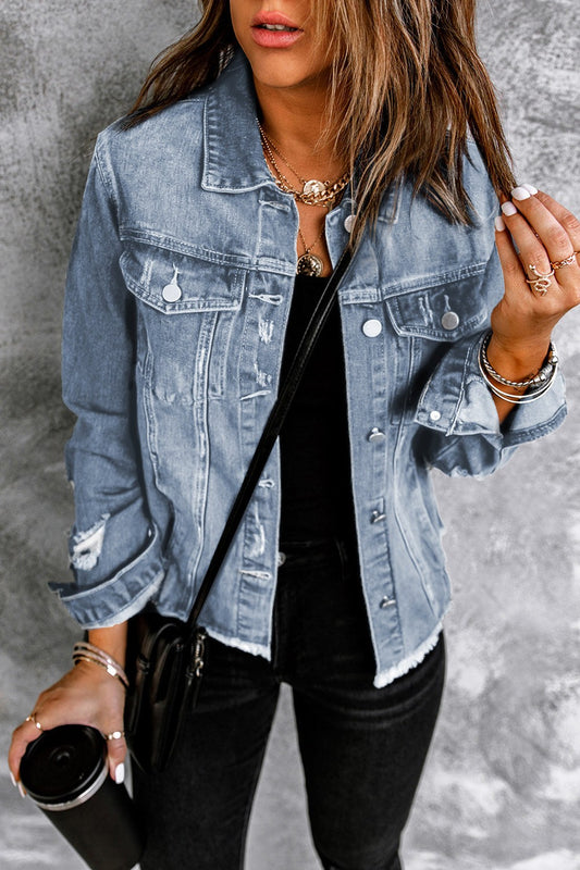 Distress Denim Jacket