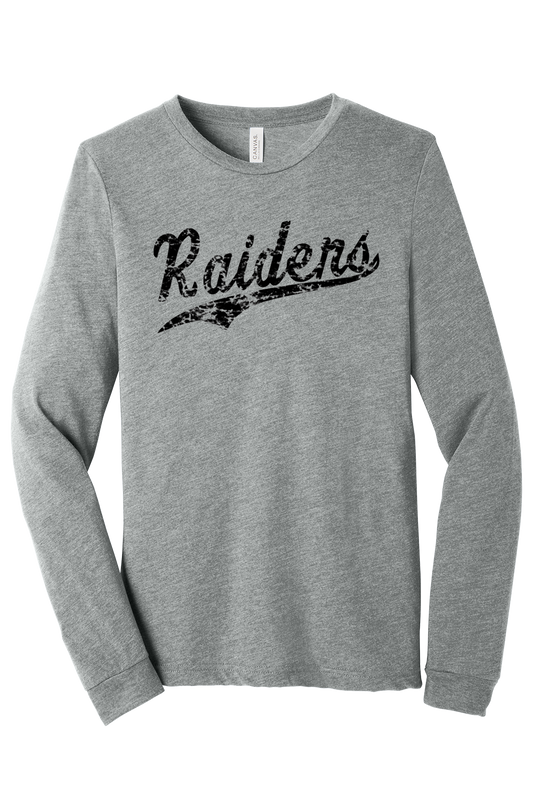 D/A - Bella Canvas Unisex Adult Tri-blend Long Sleeve Tee - Raiders