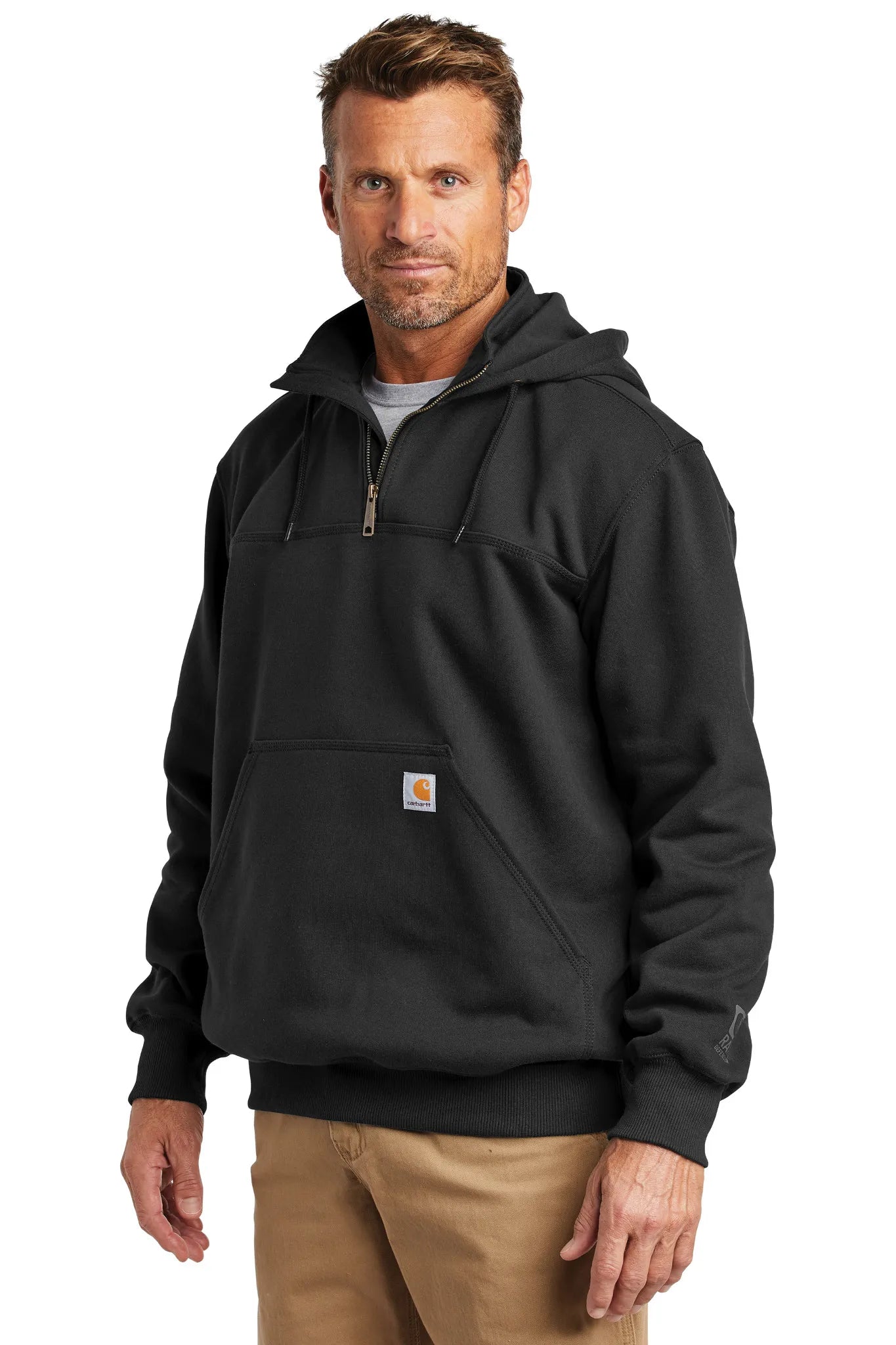 Carhartt Rain Defender Paxton Heavyweight Hooded Zip Mock Sweatshirt