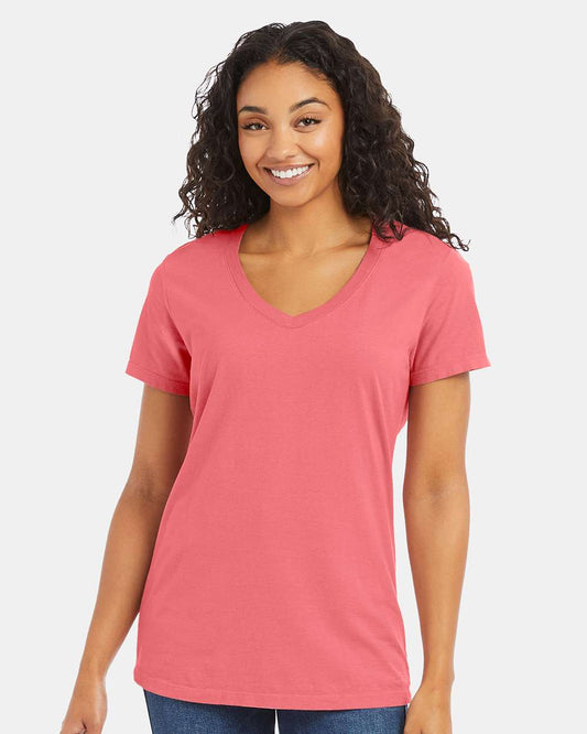 Garment-Dyed Women's V-Neck T-Shirt