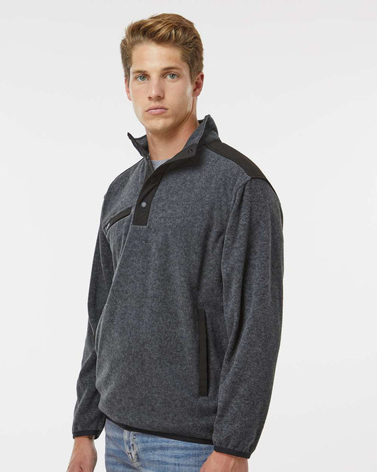 Mens Dri Duck Ranger Melange Fleece Pullover