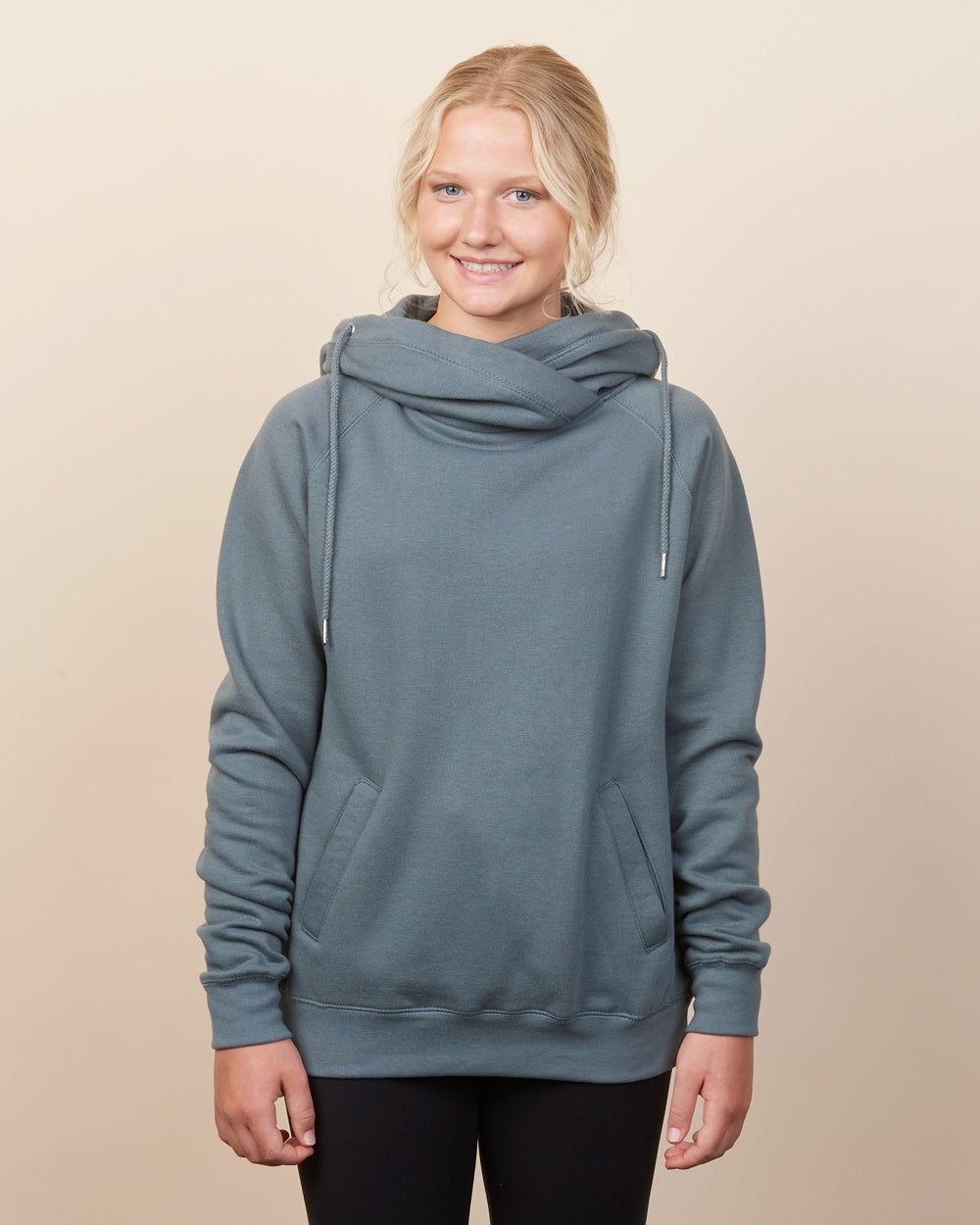 Ladies Classic Fleece Funnel Neck Pullover Hood