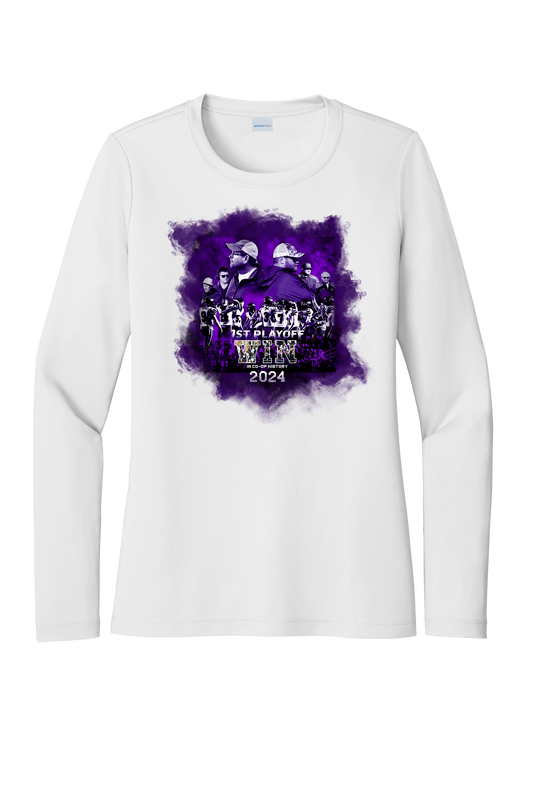 First Play Off Win Football 24' Ladies Long Sleeve Tee