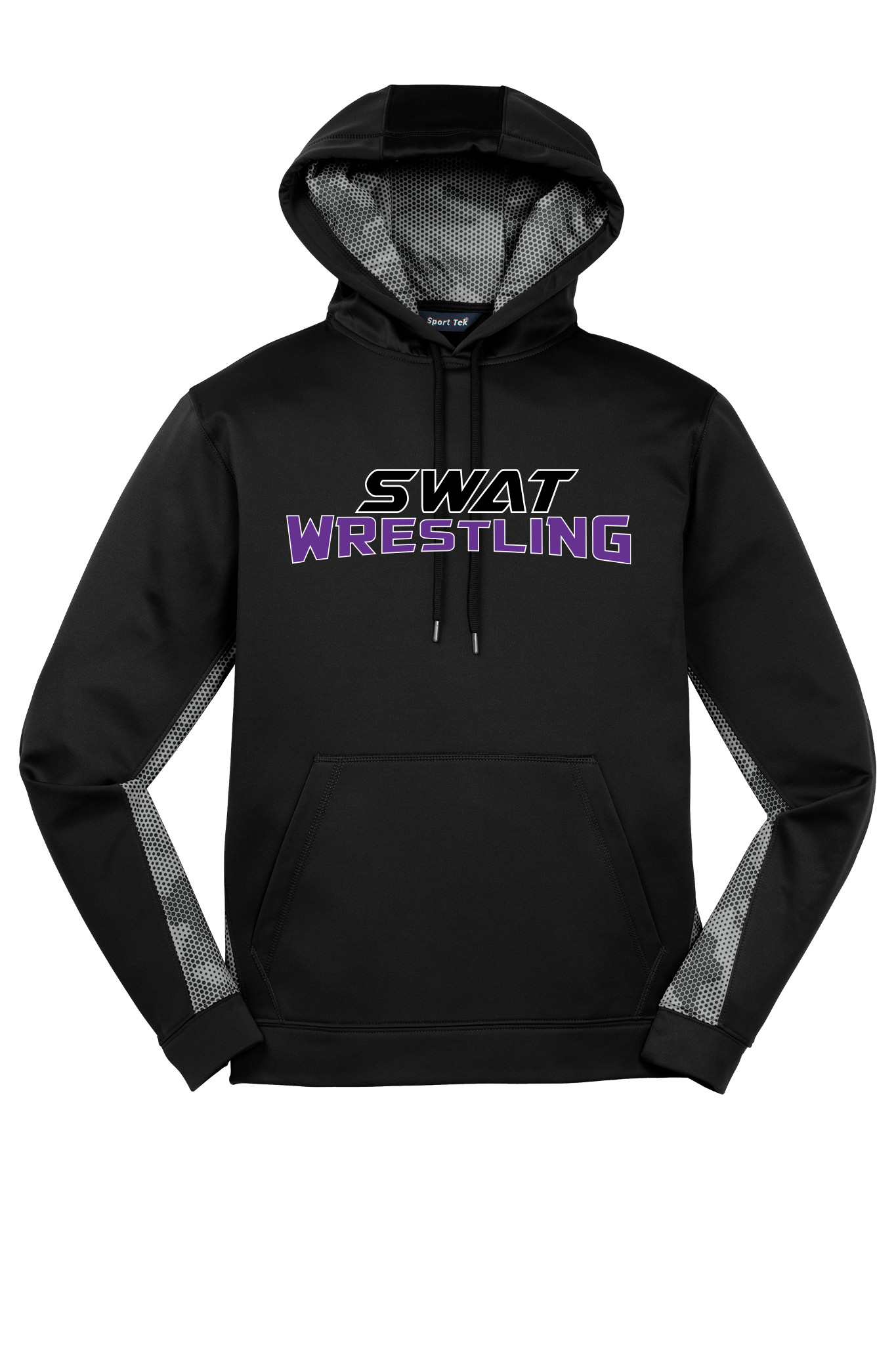 SWAT Wrestling Adult Colorblock Hooded Pullover - Words