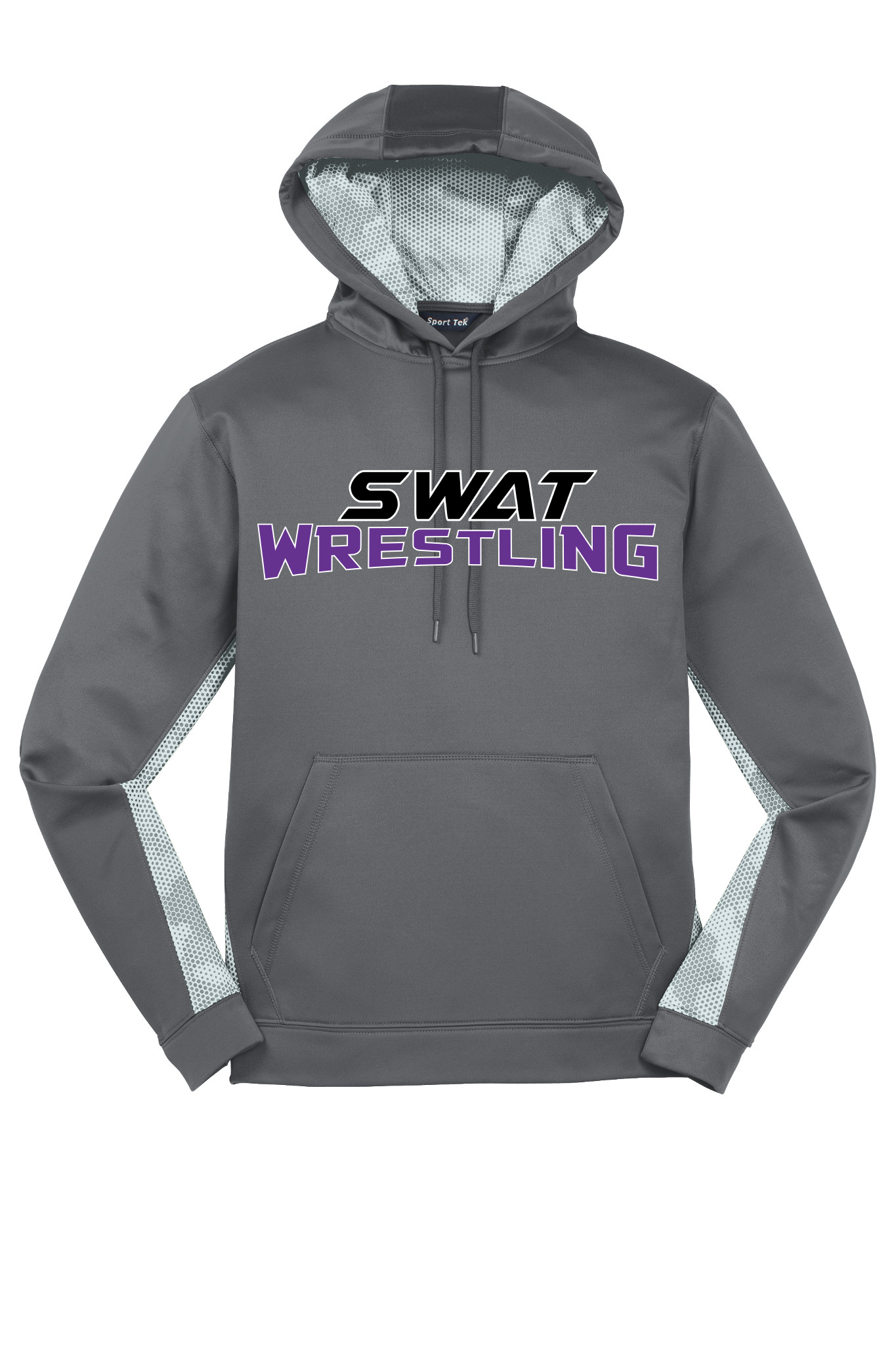 SWAT Wrestling Adult Colorblock Hooded Pullover - Words