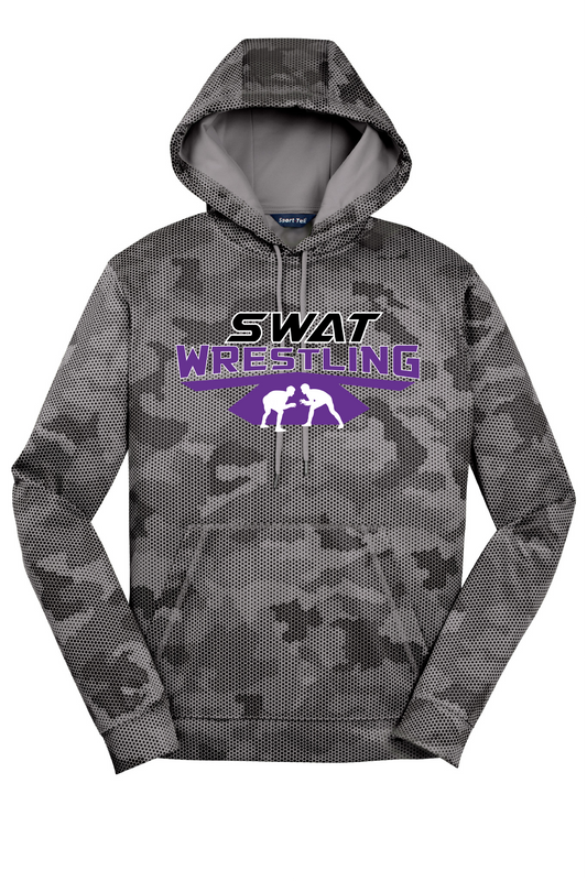 SWAT Wrestling Adult Camo Hex Fleece Hooded Pullover - Mat