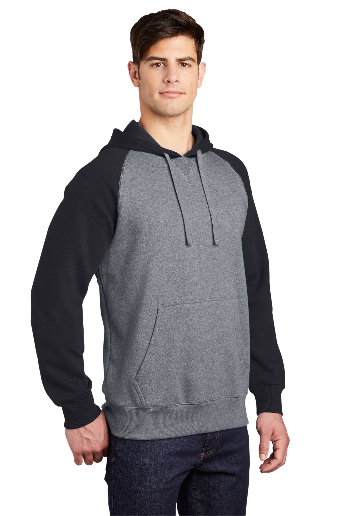 Sport-Tek Raglan Colorblock Pullover Hooded Sweatshirt