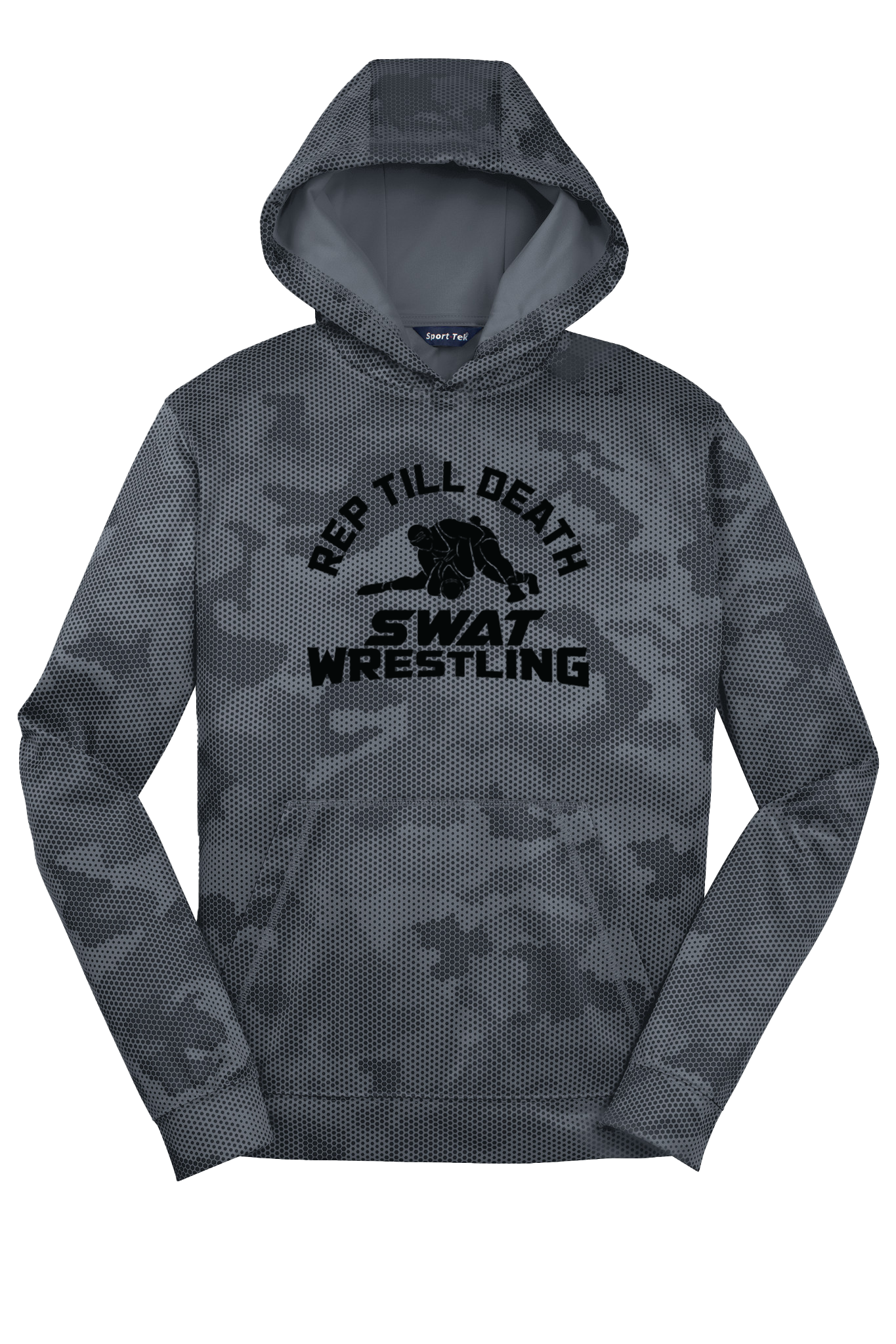 SWAT Wrestling - Youth Camo Hex Fleece Hooded Pullover - RTD