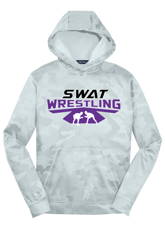 SWAT Wrestling - Youth Camo Hex Fleece Hooded Pullover - Mat